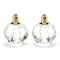 Homeroots Handcrafted Optical Crystal, Gold Rounded Salt & Pepper Shakers 376098 - alternate 1